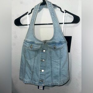 Denim Halter Top